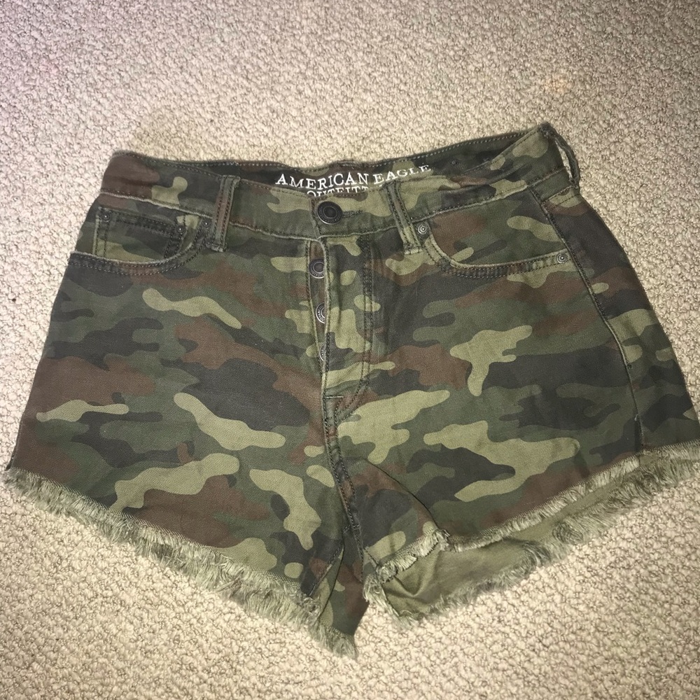 camo jean shorts